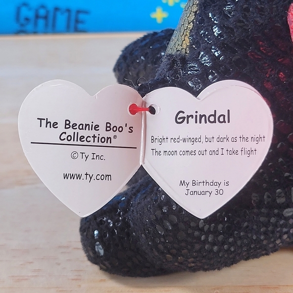 TY Beanie Boos Grindal the Dragon 6" UltraSoft Halloween Collectible Plush NWT - Picture 9 of 12